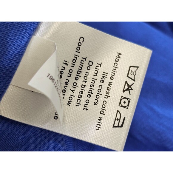 BF Women's Large Draper James RSVP Blue Futter Sleeve Tie Waist‎ Wrap Dress NWT - Picture 11 of 11